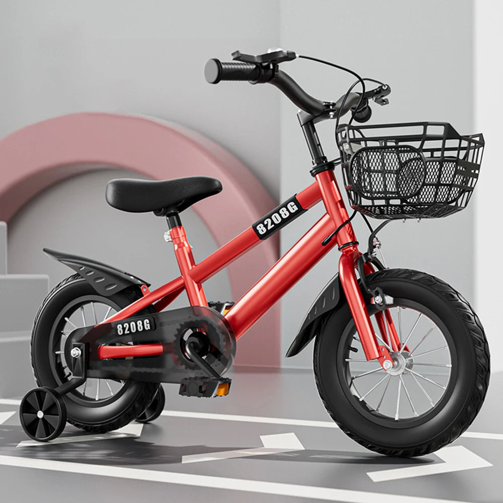 Kinder fahrrad Fahrrad für Mädchen im Alter von 3-7 Jahren mit Stützrädern Korb Kinder fahrrad