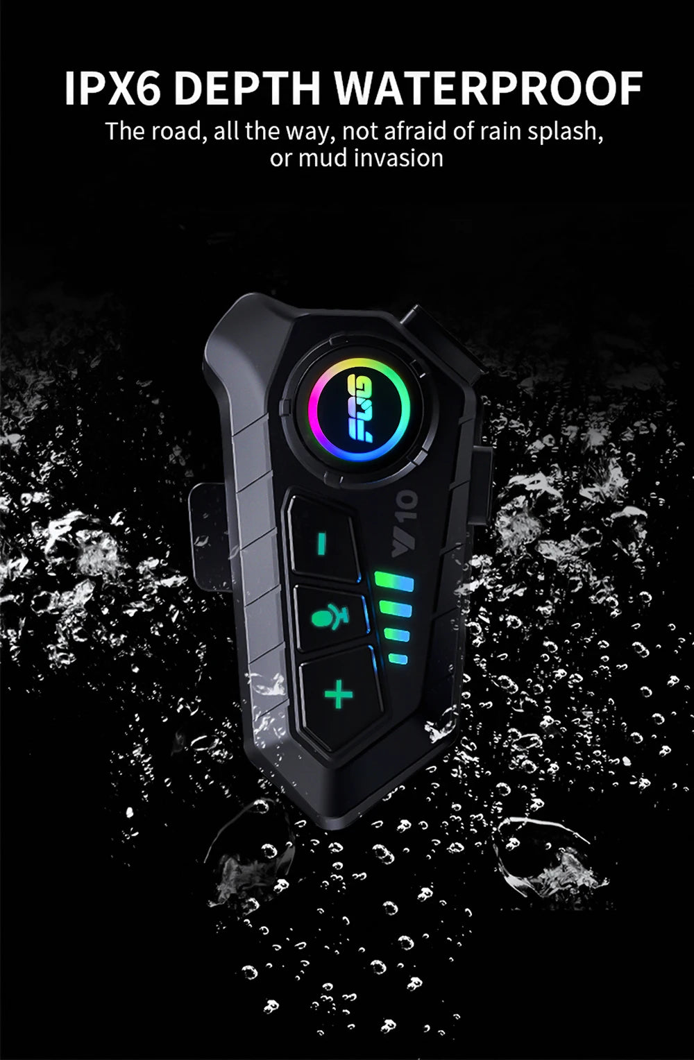 Bluetooth 5,3 Helm Headset Drahtlose Freisprecheinrichtung Telefon Kit Motorrad Wasserdichte Kopfhörer MP3 Musik Player Lautsprecher für Moto