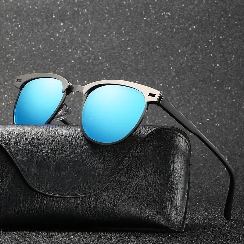 Polarisierende Sonnenbrille Männer Kleine Runde Rahmen Retro Flow Sonnenschutz UV Gläser Sport Outdoor Reise Brillen T248