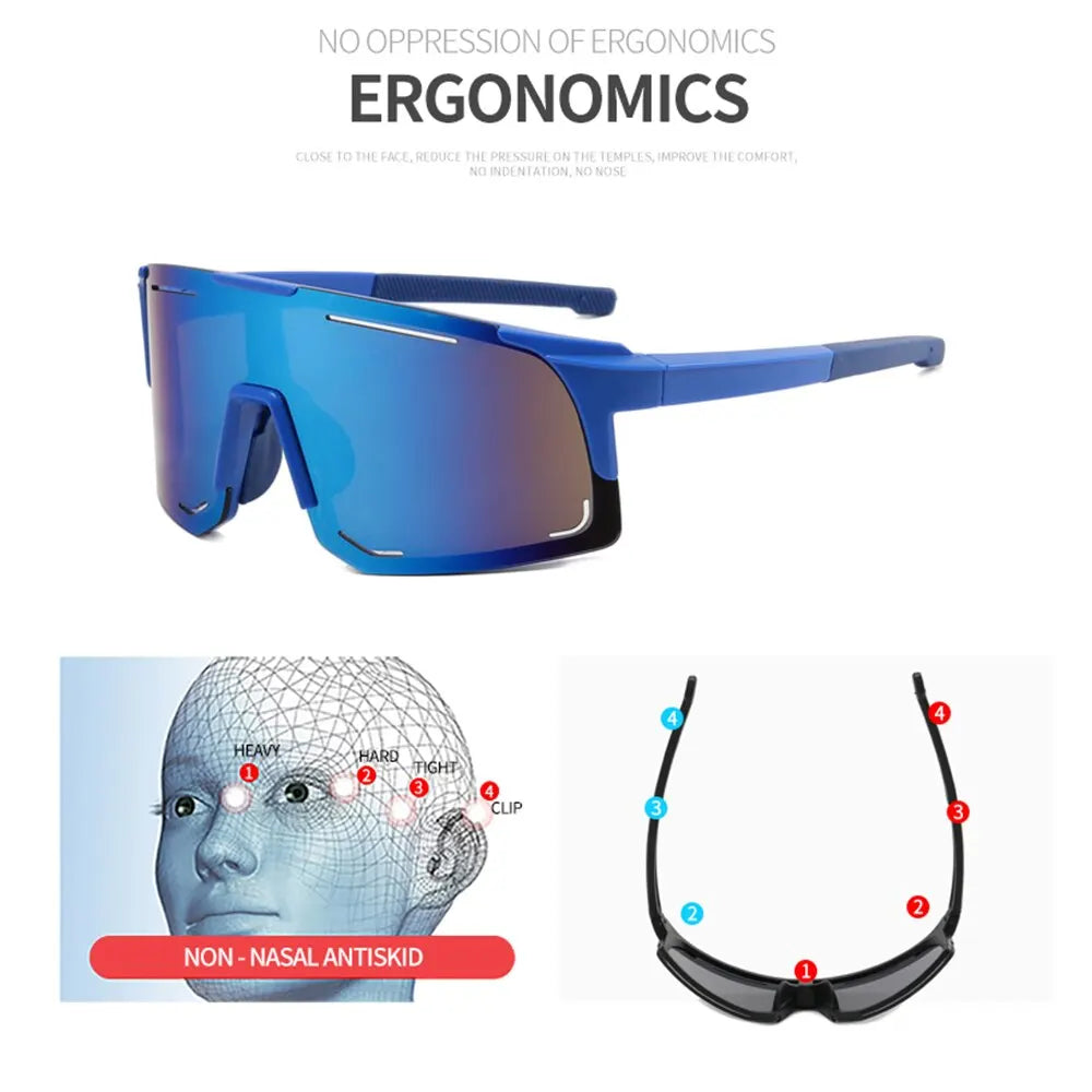 Radfahren Sonnenbrille UV Schutz Winddicht Gläser Für Männer Frauen Polarisierte Linse Wandern Straße Reiten Fahrrad Sport Brille Brillen