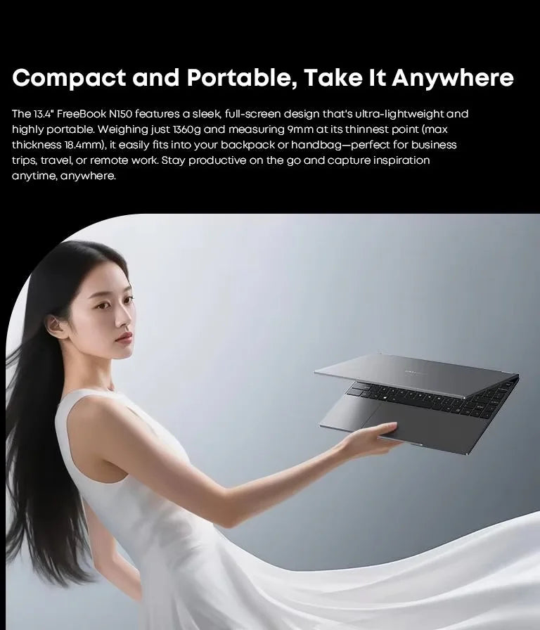 CHUWI FreeBook Tablet Laptop 2-in-1 Intel N150 13,5'' FHD Touchscreen 16 GB LPDDR5 RAM 512 GB SSD WIFI6 BT5.2 Windows 11 Notebook
