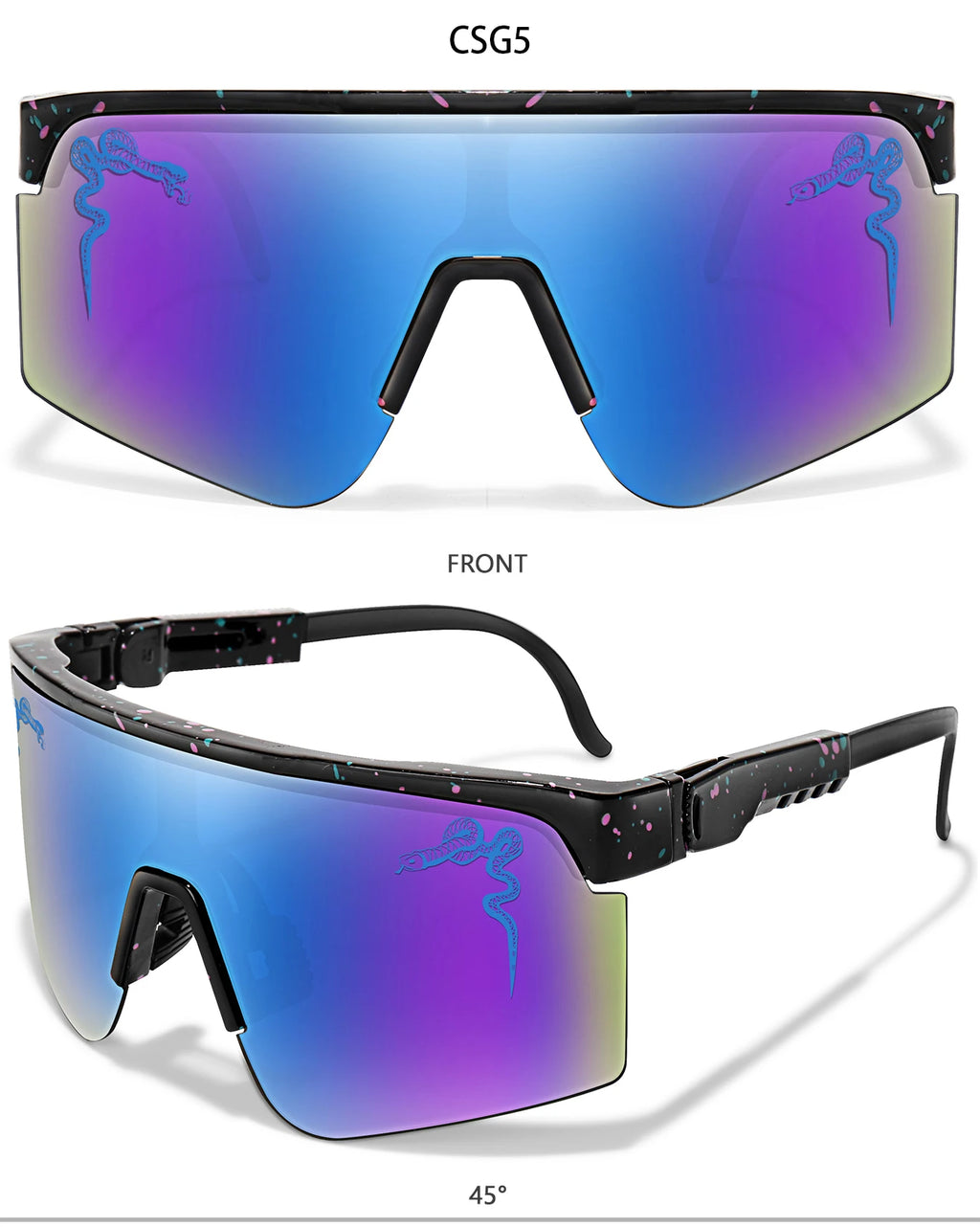 Herren Damen Radsport-Sonnenbrille Große Linse Winddicht UV400 Schutzbrille Outdoor-Sport Laufen Klettern Fahrrad MTB Brille