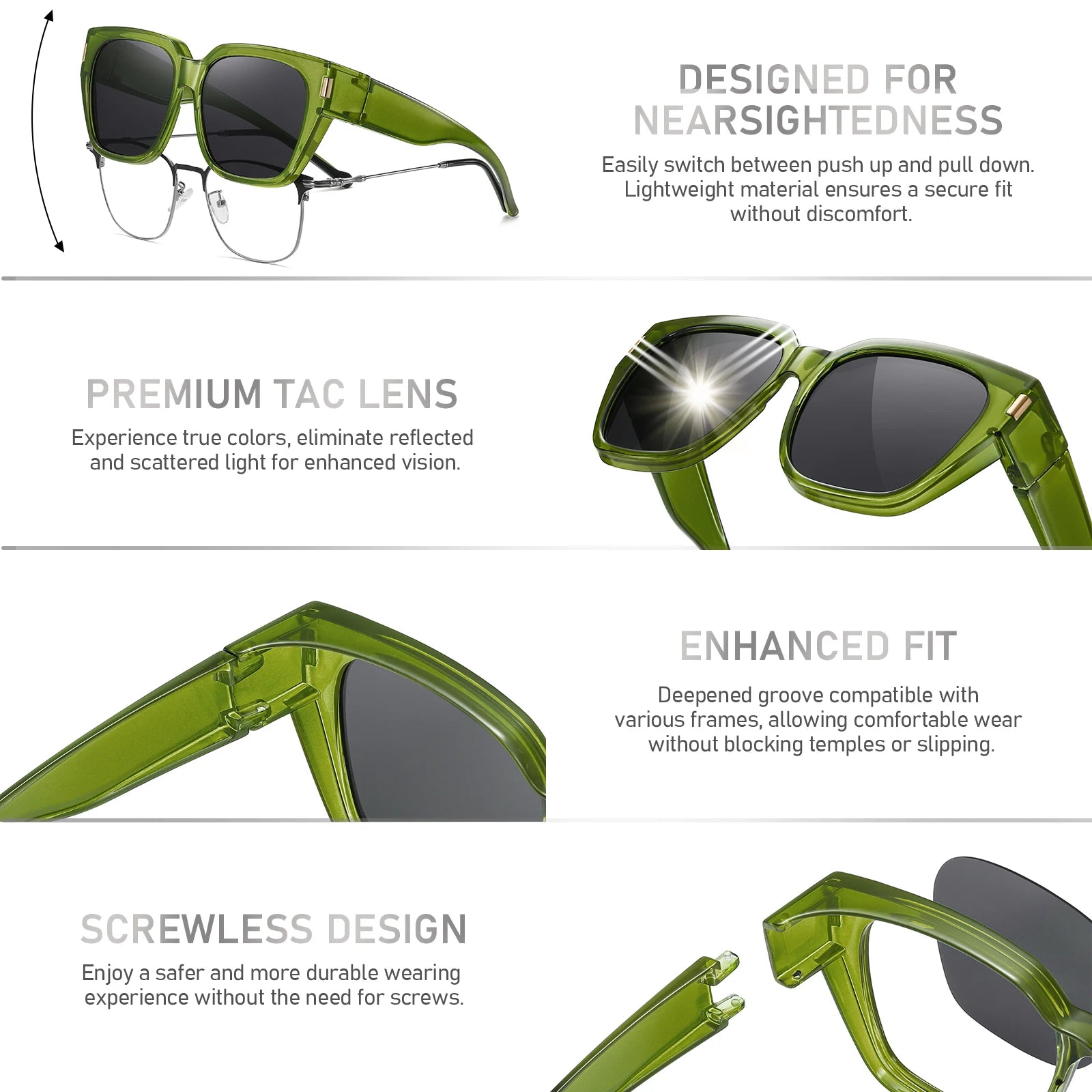 Sonnenbrille nset, Blends chutz brille, polarisierte Sonnenbrille für Myopie, Anti-UV-Sonnenbrille