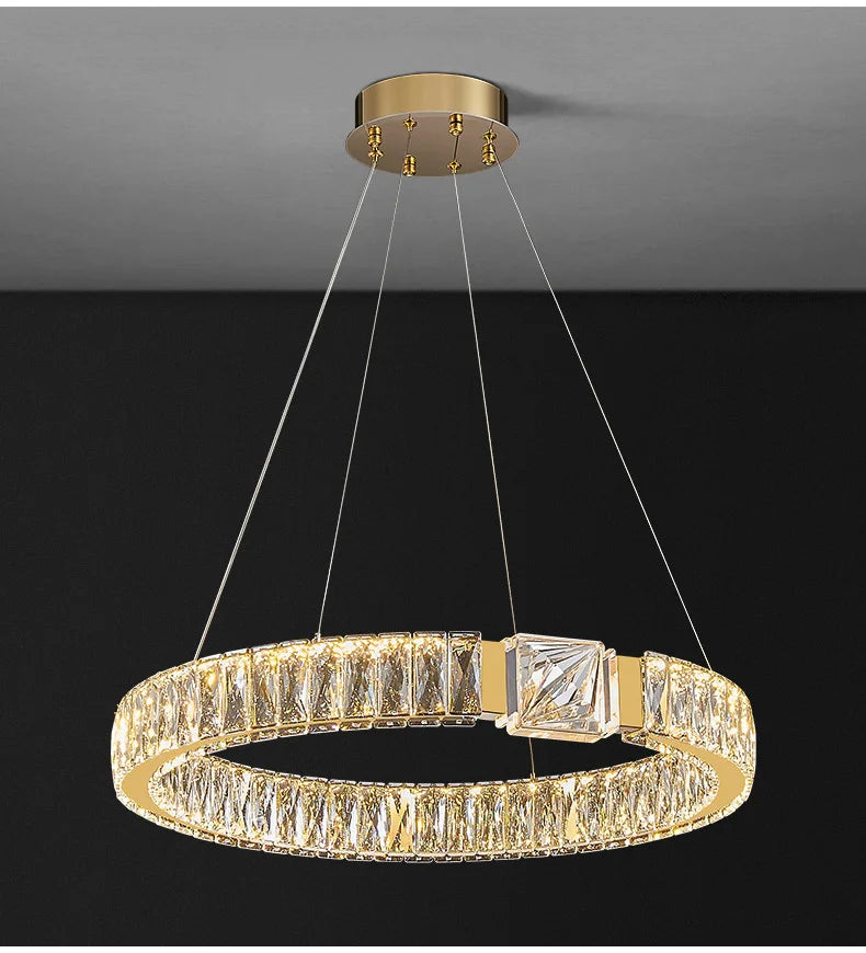 Moderne Luxus LED Kristall Kronleuchter Home Villa Beleuchtung Wohnzimmer Esszimmer Dekoration Decke Pendel leuchten Innen leuchten