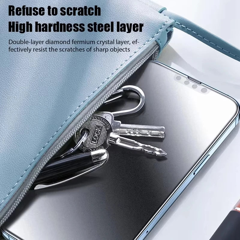 5PCS Matte Privatsphäre Displayschutzfolien Für iPhone 17 16 15 Pro Max 14 13 12 11 17Air X XR XS Max 7 8 Plus SE Anti Spy Keramik Film