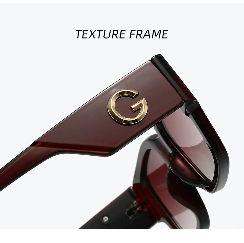 Luxusmarke G Fashion Sonnenbrillen für Damen und Herren, europäische und amerikanische stilvolle quadratische Designer-Brillen, Unisex-Brillen, UV400