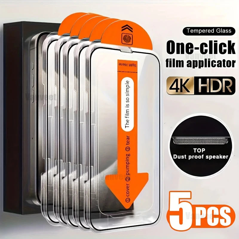 Displayschutzfolie aus gehärtetem Glas für iPhone 16 15 14 13 12 11 17 Pro Max 16e Schutzfolie iPhone16 Pro Max XR X XS Max 7 8 16Plus