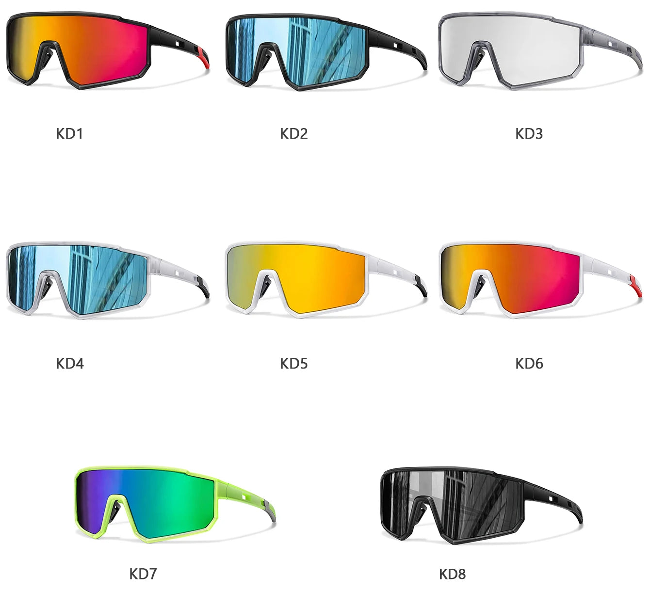 Trendige Angel-Sonnenbrille für Damen und Herren, lässige, winddichte Brille mit UV-Schutz für Outdoor-Sportarten, Laufen, Radfahren