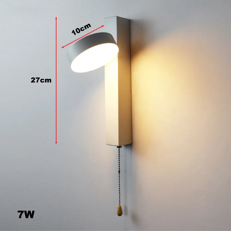 Nordic Wand Lampen mit Pull Schalter Abajur Para Quarto Lampe De Chevet Lampe für Schlafzimmer Arandela Wohnkultur Decoracion Ha