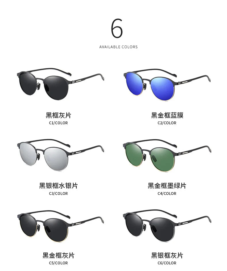 Polarisierte Sonnenbrille Fahren UV400 Schutz Sport Unisex Metall Brille Mode Blenden Halbrahmen Männer Fahrrad T522