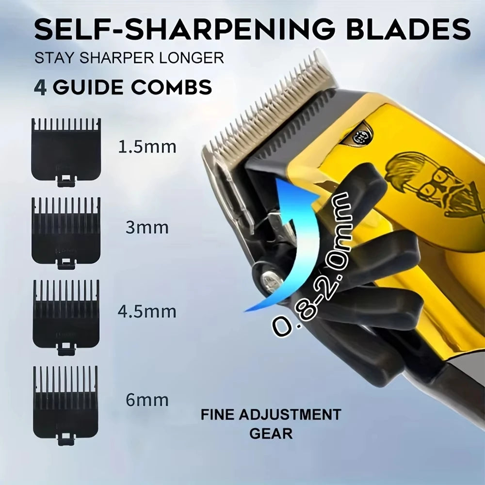 T9 Vintage Herren elektrische Haarschneidemaschine Bartschneider/wiederaufladbare Haarschneidemaschine mit Nasenhaarschneider Kit Freund Geschenk