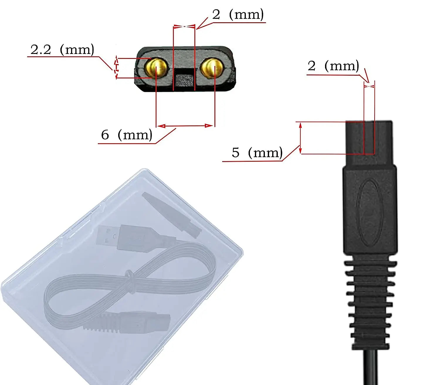 Rasiermesser Ersatz Ladegerät Kabel für MicroTouch Solo Ladegerät, männer der 5V Micro Touch Rasierer Solo Trimmer Ladegerät Power Kabel