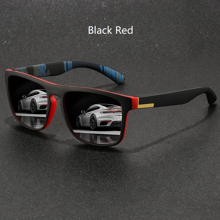 Mode Vintage quadratische Sport Sonnenbrille Männer Frauen Angeln fahren Mann Luxusmarke Designer Sonnenbrille Anti-Blend-Brille uv400