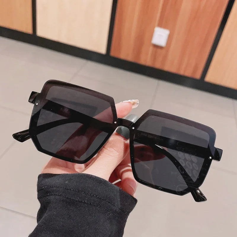 Große Rahmen Vintage Sonnenbrille Frauen Männer Marke Quadrat Sonnenbrille Retro Brillen Goggle für Männlich Weiblich Polygon Sonnenbrille ﻿ ﻿