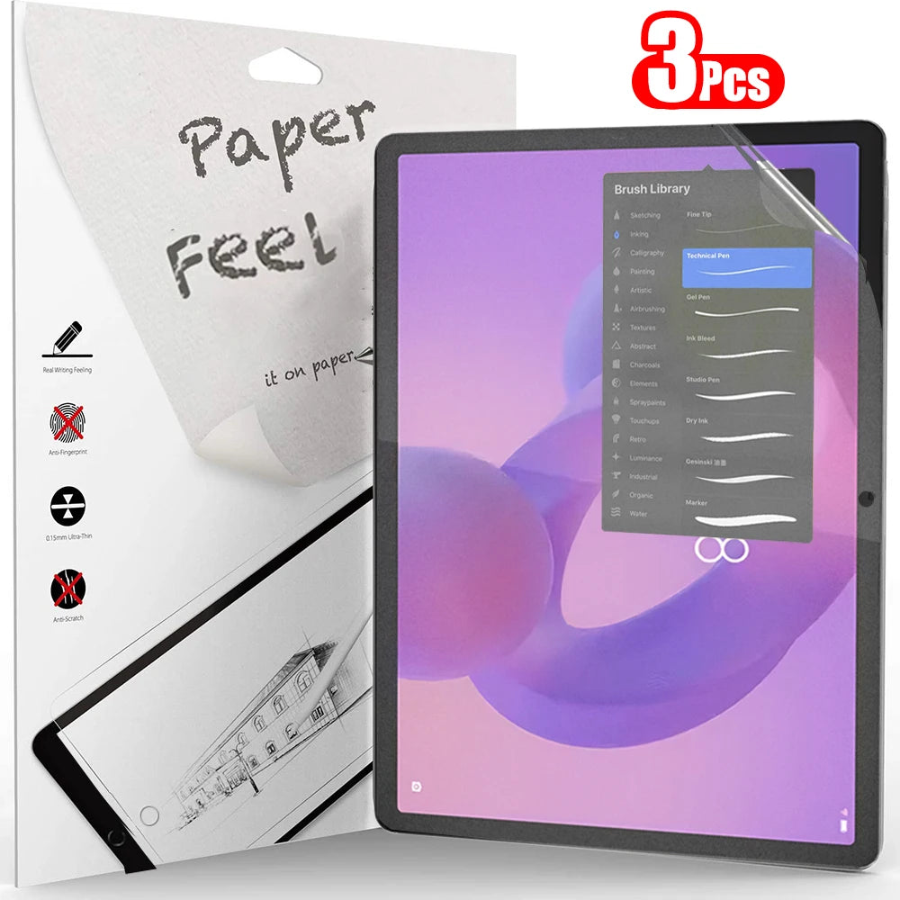3 Stück Papiergefühl wie Displayschutzfolie für Lenovo Idea Tab Pro 12.7 2025 Film ohne Glas