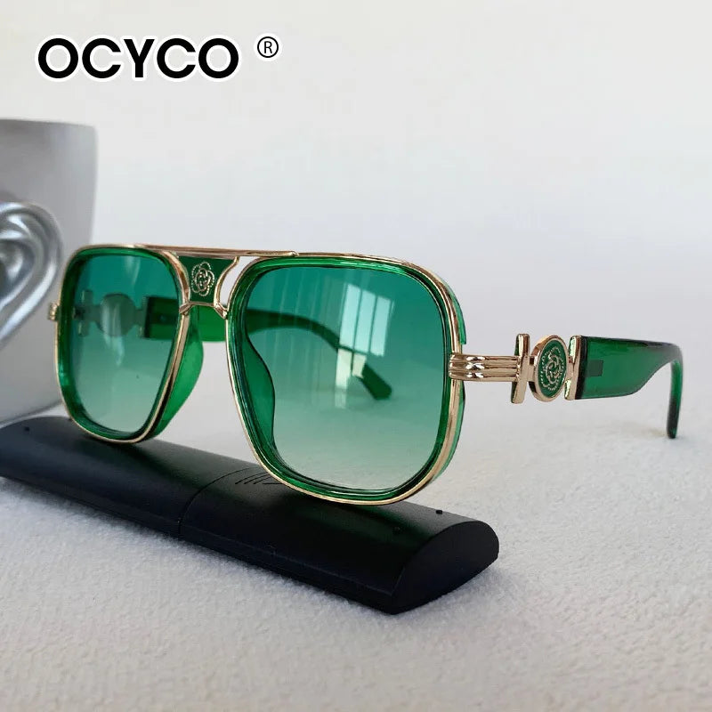 Mode Vintage Quadrat Sonnenbrille Männer Frauen Luxus Marke Sonnenbrille UV400 Stilvolle Schutz Brillen Oculos De Sol