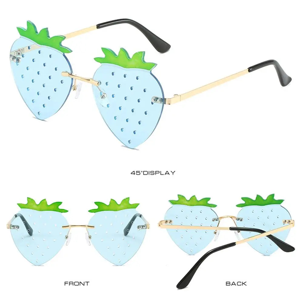 Einzigartige Bunte Erdbeere Sonnenbrille für Frauen Männer Festival Party Rave Sonnenbrille Weihnachten Dekorationen Straße Snap Brillen