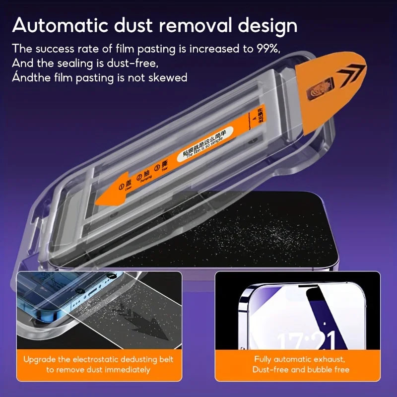 Displayschutzfolie aus gehärtetem Glas für iPhone 16 15 14 13 12 11 17 Pro Max 16e Schutzfolie iPhone16 Pro Max XR X XS Max 7 8 16Plus