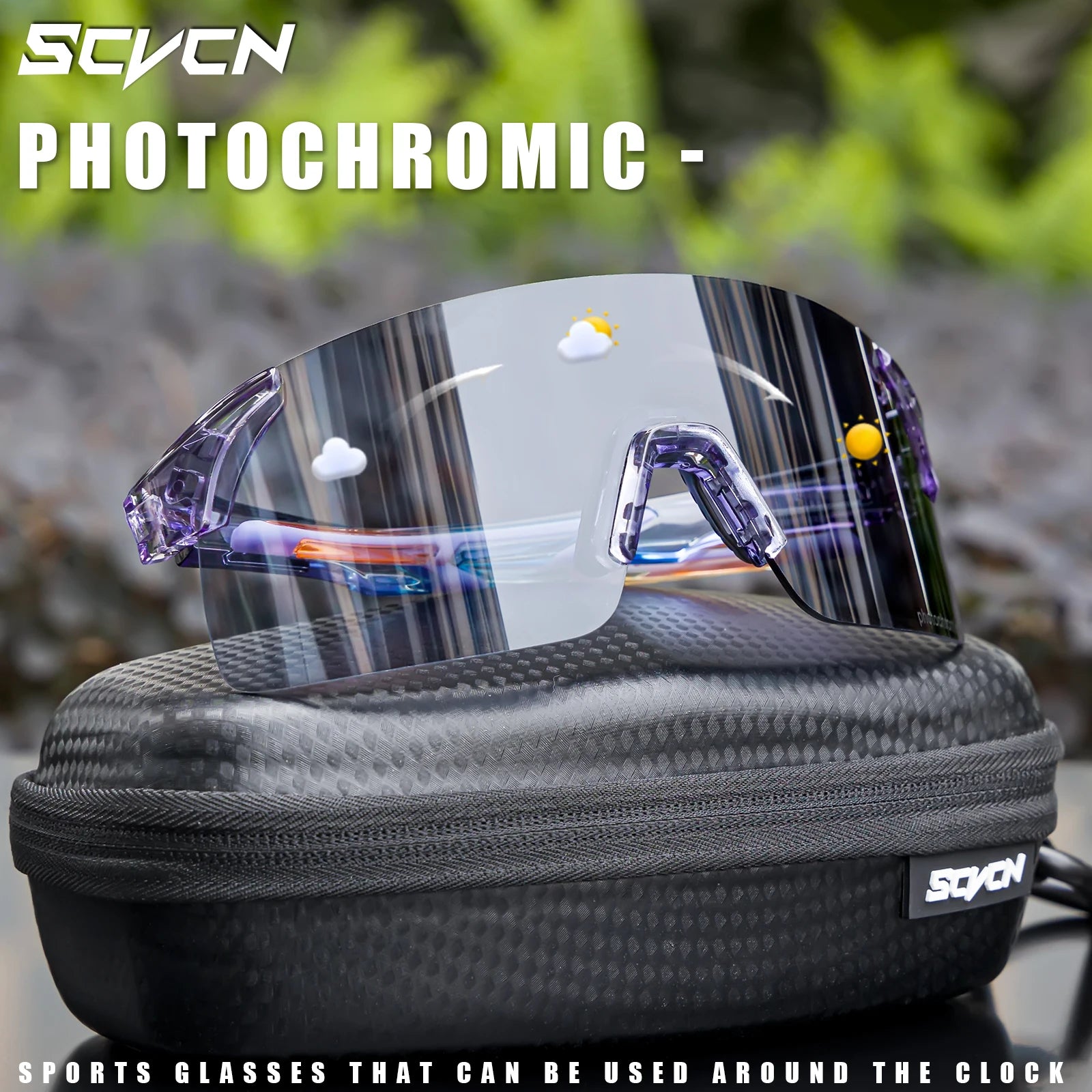 SCVCN Photochrome Sonnenbrille Outdoor Sport Fahrrad Radfahren Gläser Mann MTB Klettern Gläser Brillen Frauen Fahren Fahrrad Brille