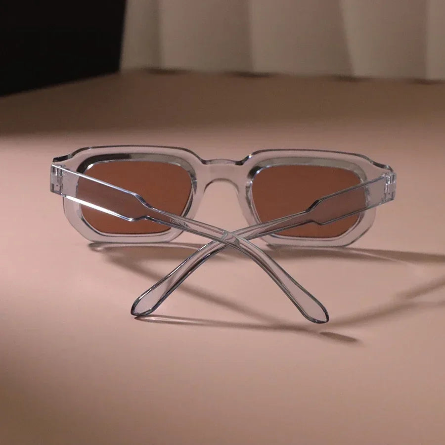 Neue rechteckige Sonnenbrille Frauen Männer luxuriöse Marke Designer lässige Sonnenbrille weibliche männliche Kunststoff Persönlichkeit Outdoor-Brillen