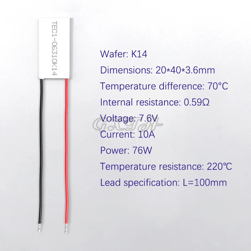 TEC1-06310 Super elektronische kälte film Peltier Seebeck reaktion film ultra-niedrigen temperatur 20*40mm