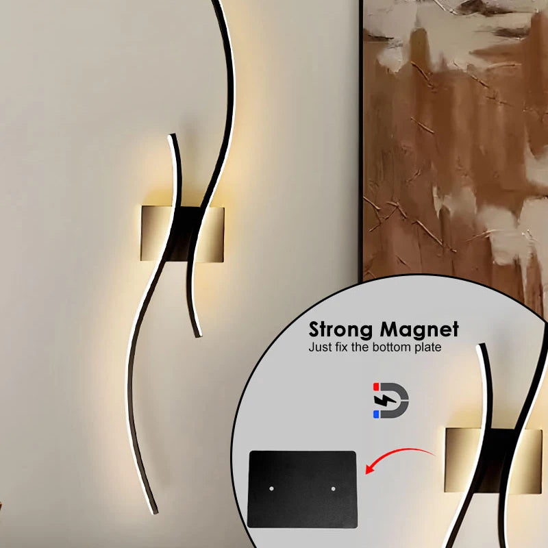 Wiederaufladbare, batteriebetriebene LED-Wandleuchte mit Fernbedienung, kabelloser USB-Touch-Schalter, dimmbare LED-Wandleuchten, Wandlampen