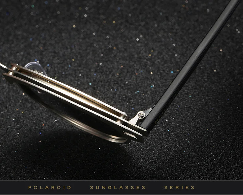 Polarisierende Sonnenbrille Männer Kleine Runde Rahmen Retro Flow Sonnenschutz UV Gläser Sport Outdoor Reise Brillen T248