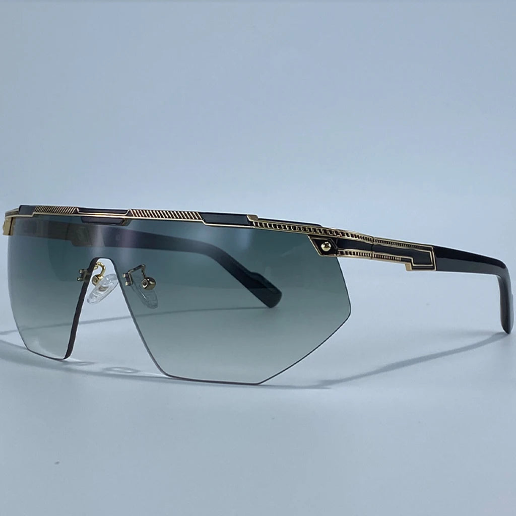 Übergroße Sport-Wrap-Around-Sonnenbrille für Damen 2026 – Luxusmarke Steampunk Shield Goggle Mask Sonnenbrille für Damen UV400 Schutz