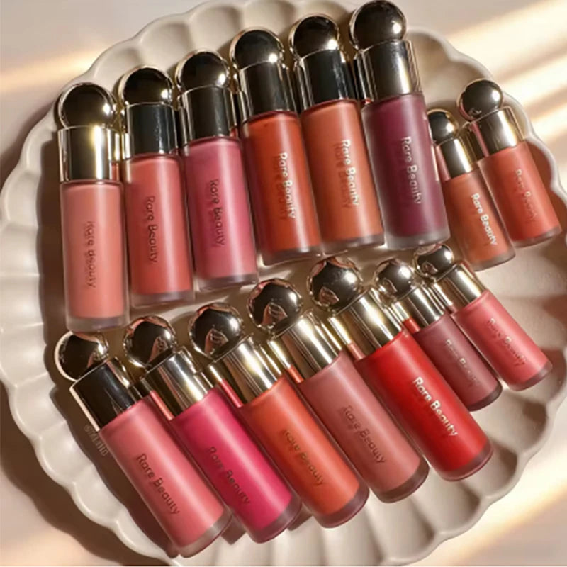 Rare Beauty Neuer exquisiter glänzender Lipgloss, glänzendes flüssiges Pulver, Bluesher Sun Kissed Cheeks und wässrige Lippen, Lippenstift-Kosmetik
