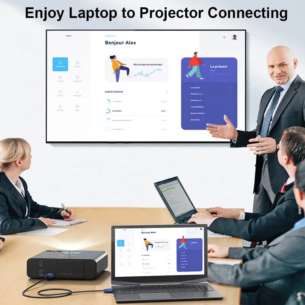 VGA-Kabel 3+5 1,4 m für Monitorcomputer an TV- und Projektor-Datenverbindung