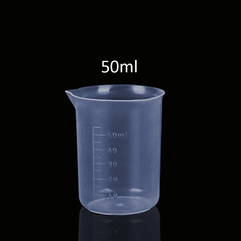 50ml/300ml/500ml/ml liefert heißer Verkauf abgestufter Boro silikat becher Kunststoff Messbecher chemischer Labor becher Kunststoff
