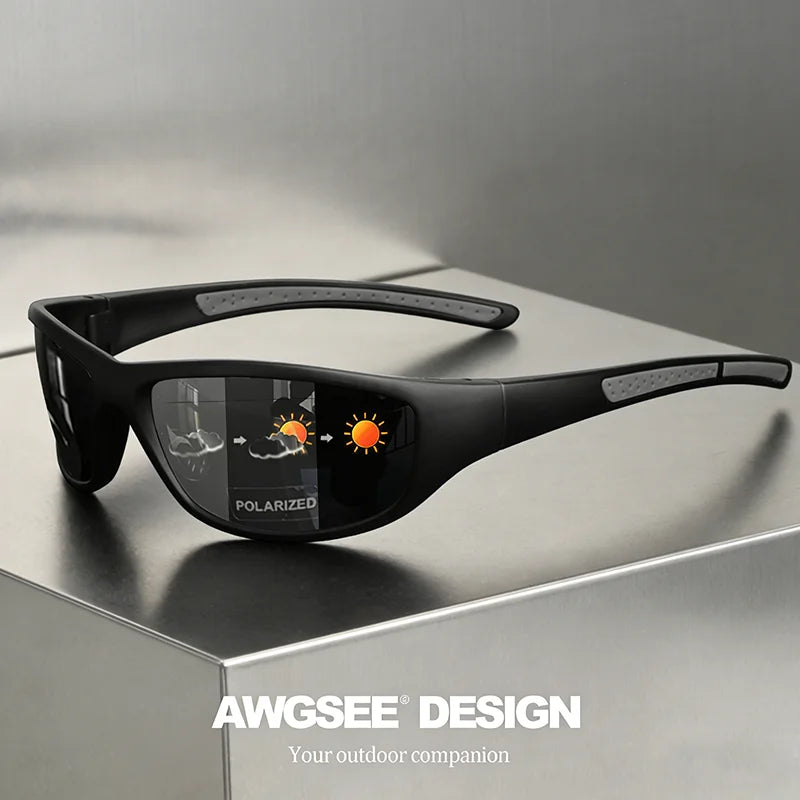 Polarisierte Sport-Sonnenbrille für Männer und Frauen, Laufen, Angeln, TAC-Linse, blendfrei, weiches Silikon, rutschfeste Bügel, Outdoor-Brille, UV