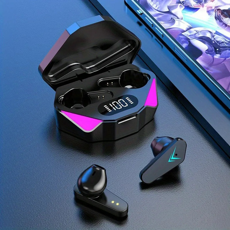 TWS Drahtloses Bluetooth-Headset, LED-Display, Gamer-Ohrhörer mit Mikrofon, kabellose Kopfhörer, Geräuschunterdrückung, Bluetooth-Kopfhörer X15