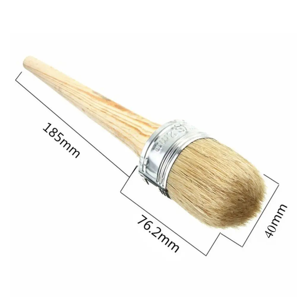 Neue Bürste für den Heimgebrauch Holzgriff Malerei Wachs pinsel 185mm lange runde Borste Kreide Ölfarbe Durchmesser