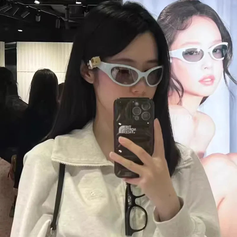 Koreanische radfahren blaue sonnenbrille frauen ins street shot sonnenschutz brille staub dichte wind dichte reit brille uv400 sonnenbrille männer