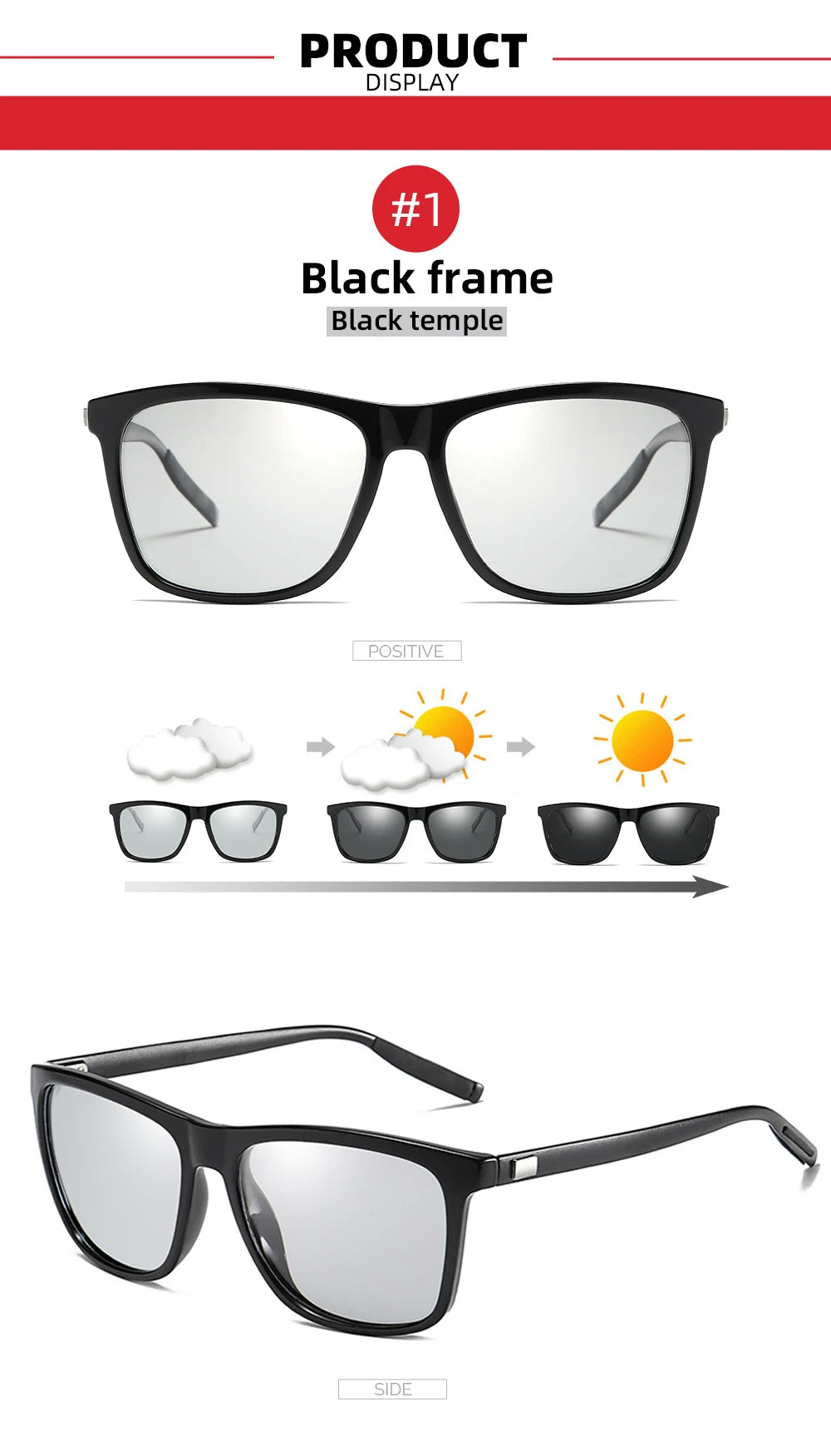 Klassische Angeln Sonnenbrille Männer Polarisierte Metall Quadratischen Rahmen UV400 Photochrome Brille Frauen Fahren Verfärbung Brillen