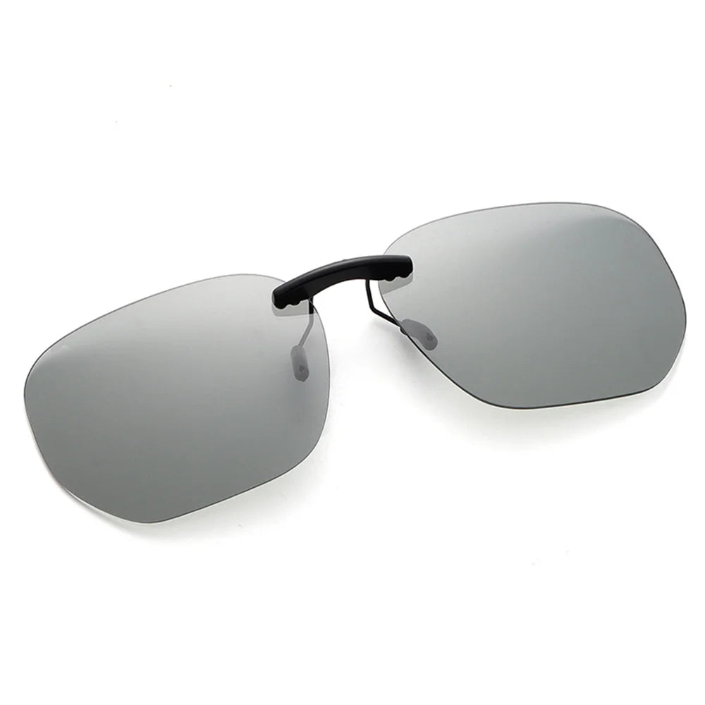Quadratischer Clip auf Sonnenbrille Frauen polarisierte schwarze Linse uv400 Nachtsicht fahren Männer Brille Clips Anti Blendung Vintage Brille