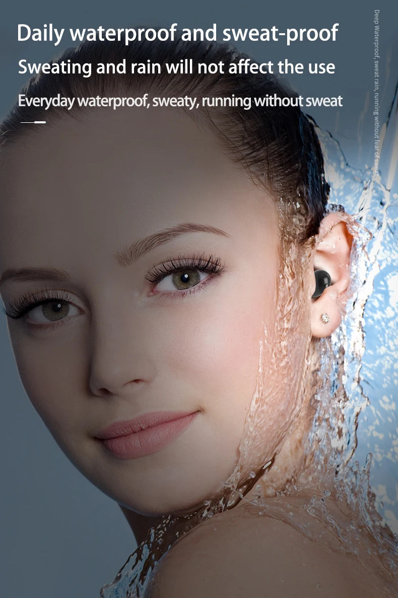 Mini Unsichtbare Kopfhörer Bluetooth 5,3 Kopfhörer Drahtlose Headsets HiFi Stereo Noise Reduction Ohrhörer für Xiaomi iPhone