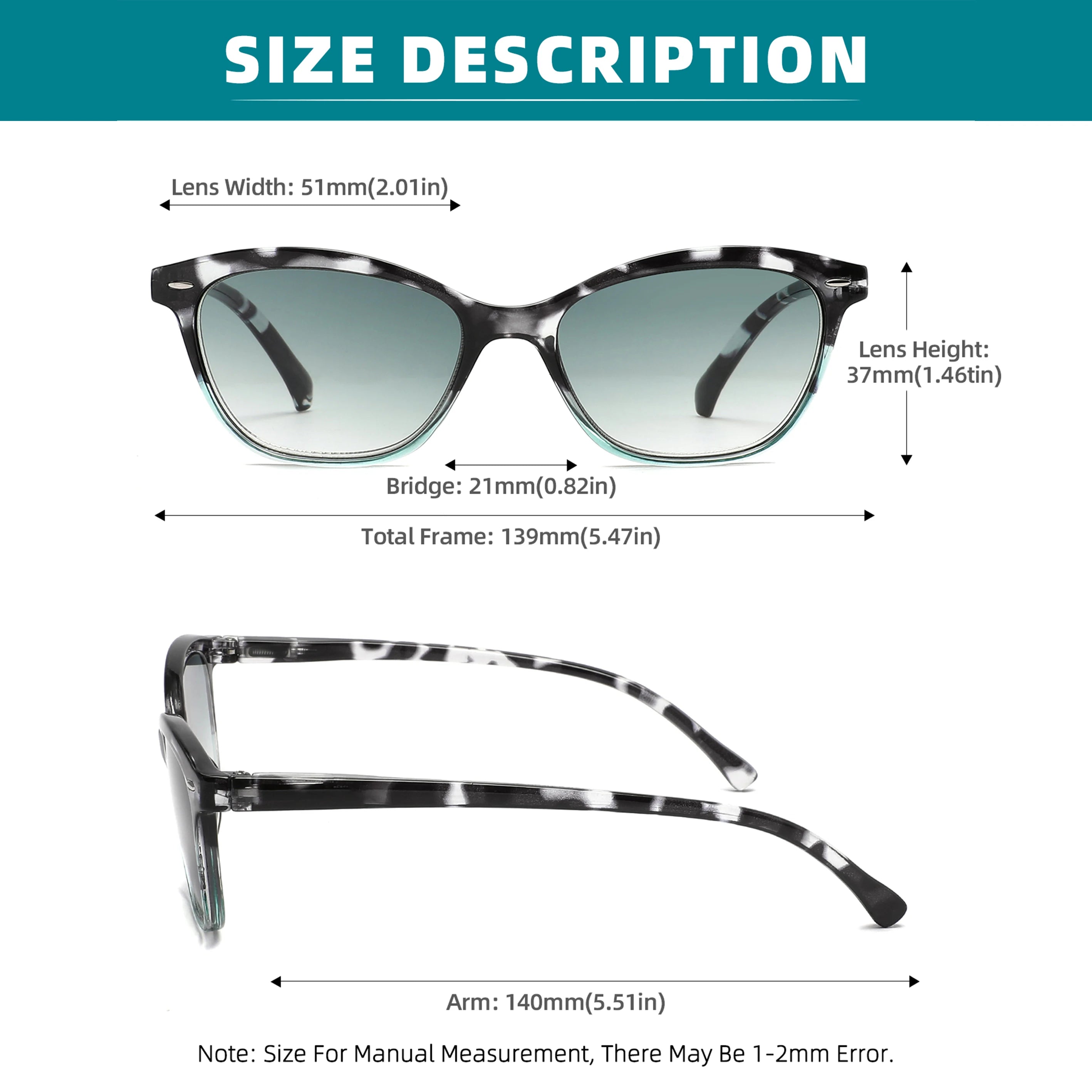 Lesesonnenbrille für Damen und Herren, quadratisch, klassischer Rahmen für den Außenbereich, Sonnenbrille, Lesebrille mit Dioptrien-Federscharnier