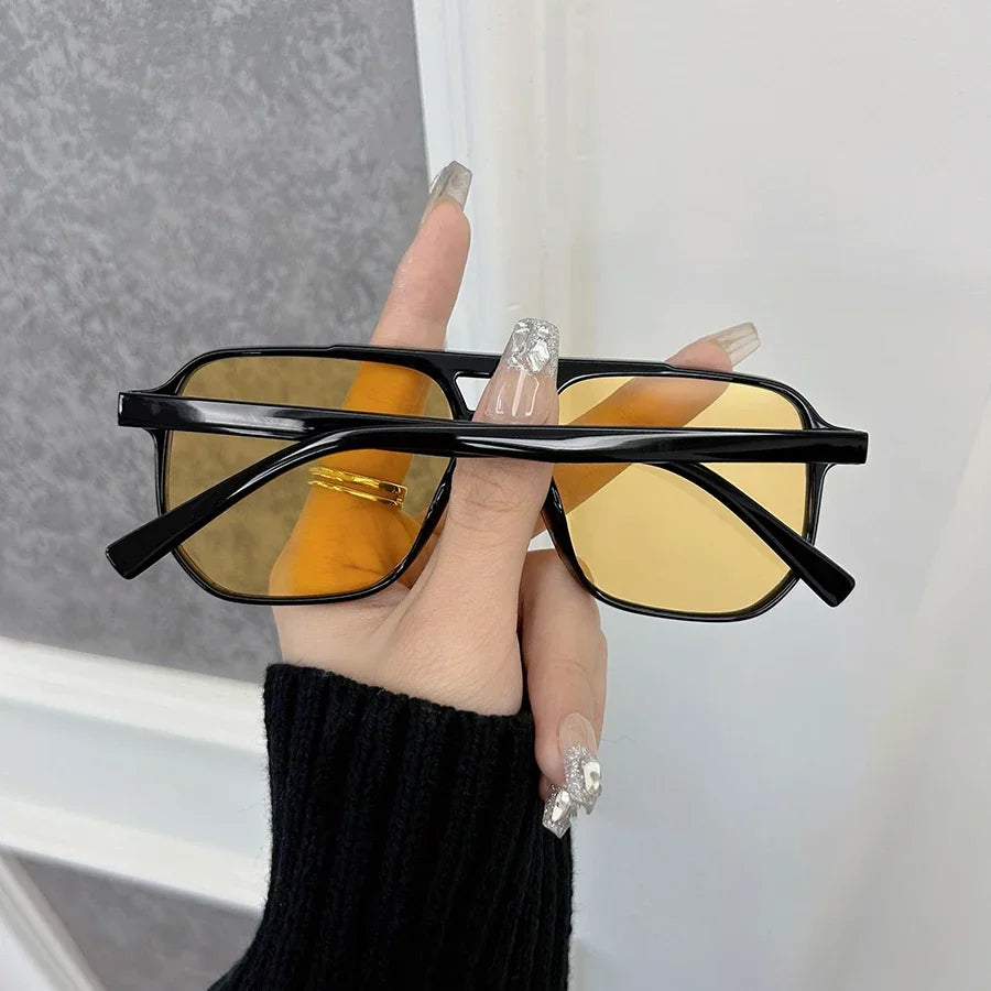 Elegante Quadratische Sonnenbrille Frauen Männer Casual Sonnenbrille Weiblich Männlich Mode Spiegel Vintage Im Freien Shades Oculos De Sol