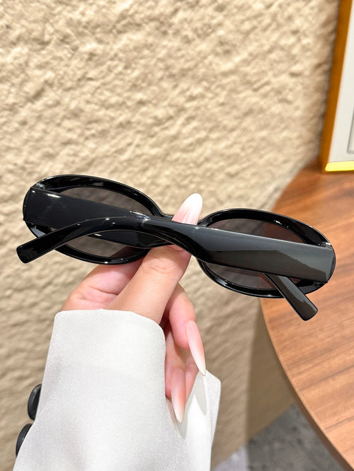 1 Stück einfache, stilvolle, ovale Retro-Sonnenbrille, Business-Casual-Accessoires, geeignet für den Arbeitsweg, Partys, Urlaub