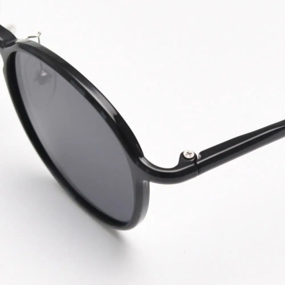 Sonnenbrille mit rundem Rahmen und rundem Rahmen, klassisches ultraleichtes Design, UV-beständige Brille, Vintage, trendige Fahrsonnenbrille für Herren und Damen