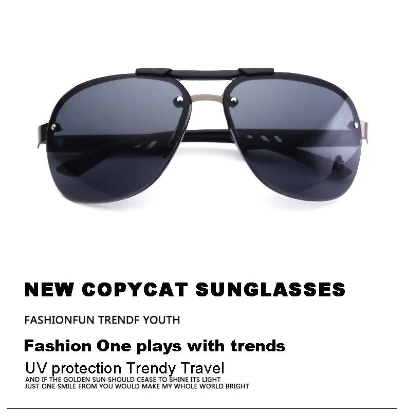 2025 neue Sonnenbrille UV 400 Vintage Punk Randlose Rechteck Männer Mode Gläser Trendy Kleine Rahmen Sonnenbrille Rahmenlose Brillen