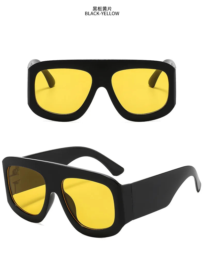 Übergroße quadratische Sonnenbrille für Männer und Frauen, 2025, neueste Mode, trendige INS-Partybrille, Unisex, stilvolles Accessoire, Freundschaftsgeschenke