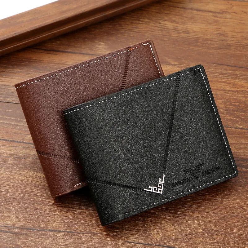 Männer Slim Geld Clip Brieftasche Kreditkarte ID Halter Casual Männlich Leder Kurze Multi-kartenhalter Geldbörsen Geschäftsmann Bifold Brieftasche