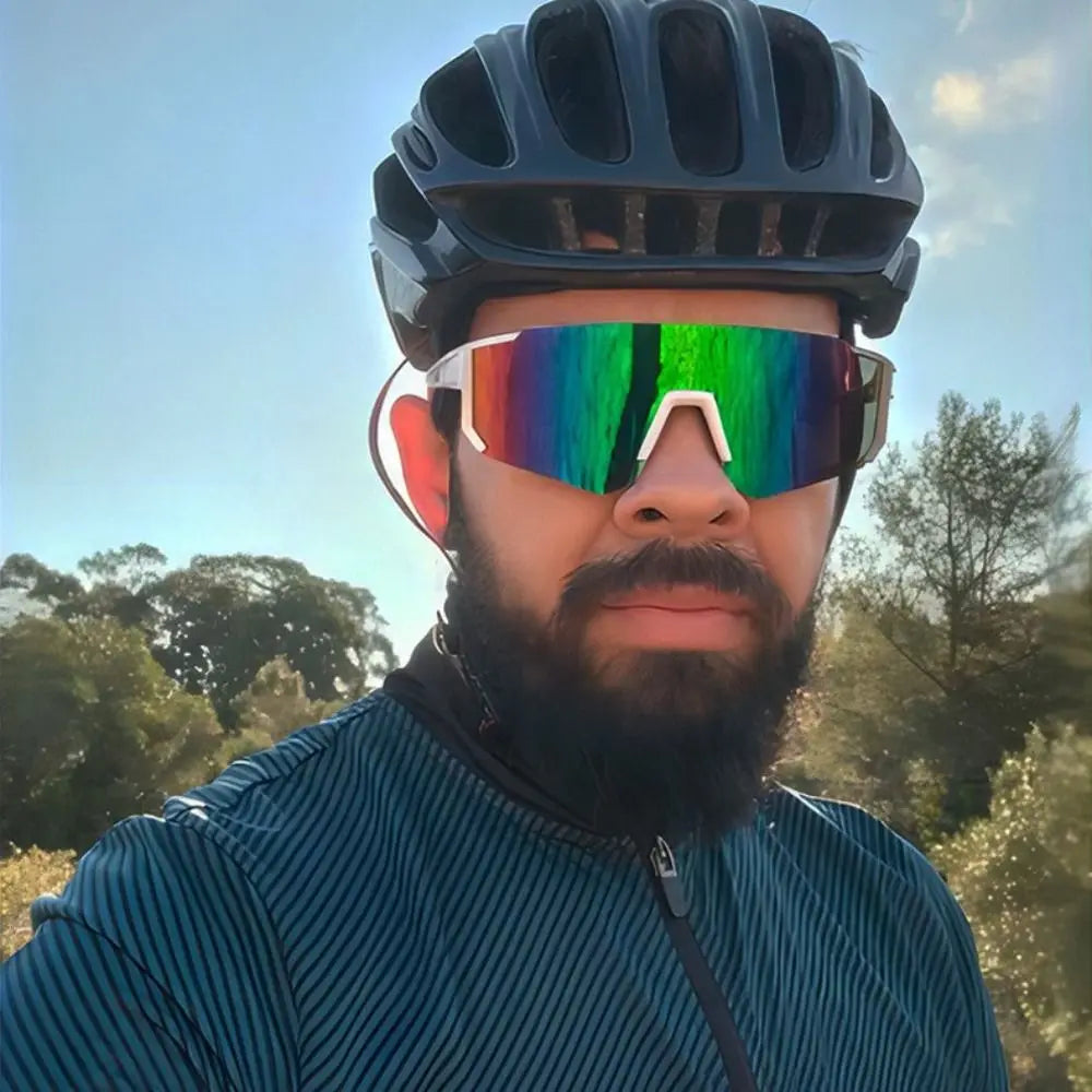 UV Sandproof Radfahren Sonnenbrille Klare Anti Strahlung Objektiv Outdoor Sport Brille Schutz Übergroße Winddichte Gläser