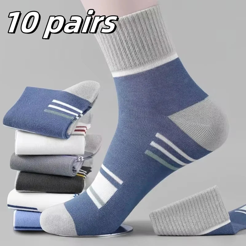 10/5/3pairs Atmungsaktive Con Sport Strümpfe Männer Bambus Faser Herbst und Winter Männer Socken Schweiß Absorption Deodorant business Sox