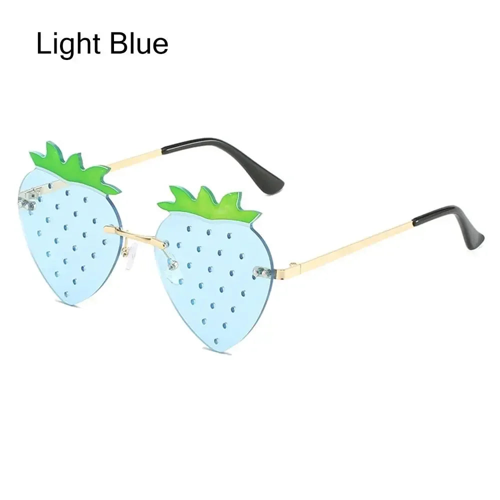 Einzigartige Bunte Erdbeere Sonnenbrille für Frauen Männer Festival Party Rave Sonnenbrille Weihnachten Dekorationen Straße Snap Brillen