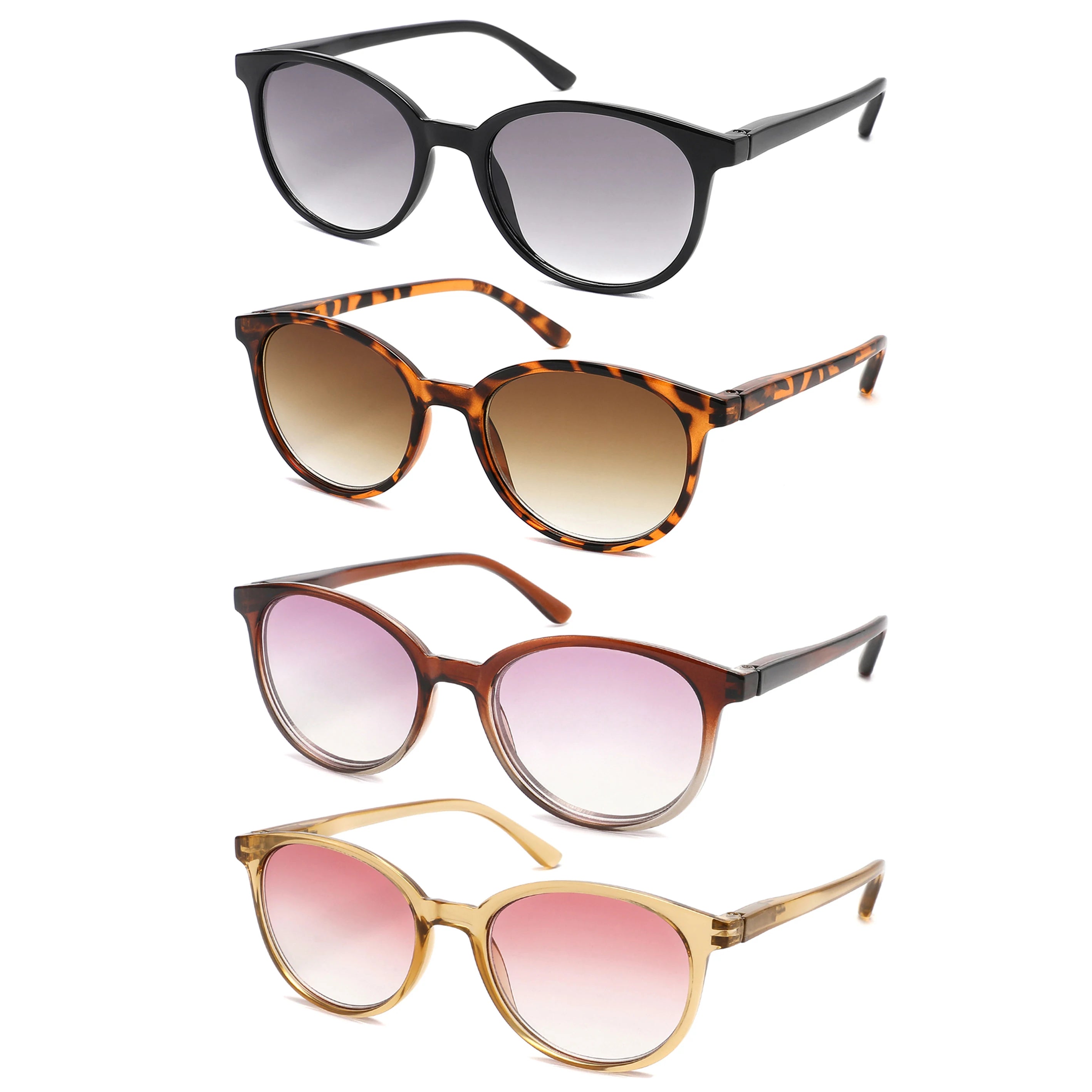 Lesesonnenbrille für Damen und Herren, quadratisch, klassischer Rahmen für den Außenbereich, Sonnenbrille, Lesebrille mit Dioptrien-Federscharnier