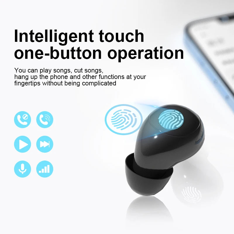 Mini Unsichtbare Kopfhörer Bluetooth 5,3 Kopfhörer Drahtlose Headsets HiFi Stereo Noise Reduction Ohrhörer für Xiaomi iPhone